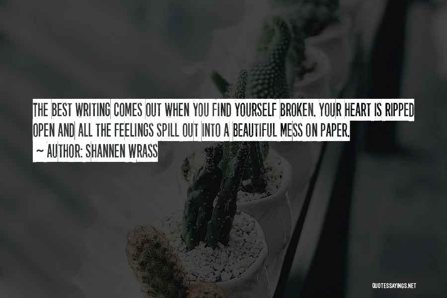 Writing Your Feelings Quotes By Shannen Wrass