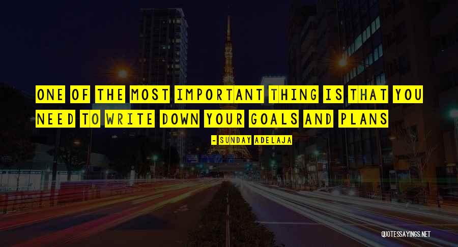 Writing Your Goals Quotes By Sunday Adelaja Writing Your Goals Quotes By Sunday Adelaja