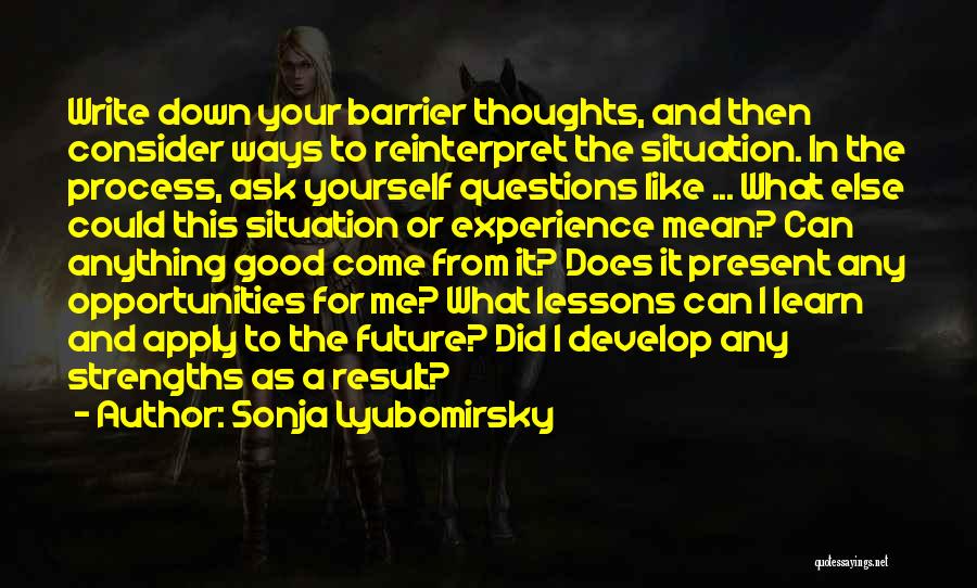 Writing Your Thoughts Quotes By Sonja Lyubomirsky