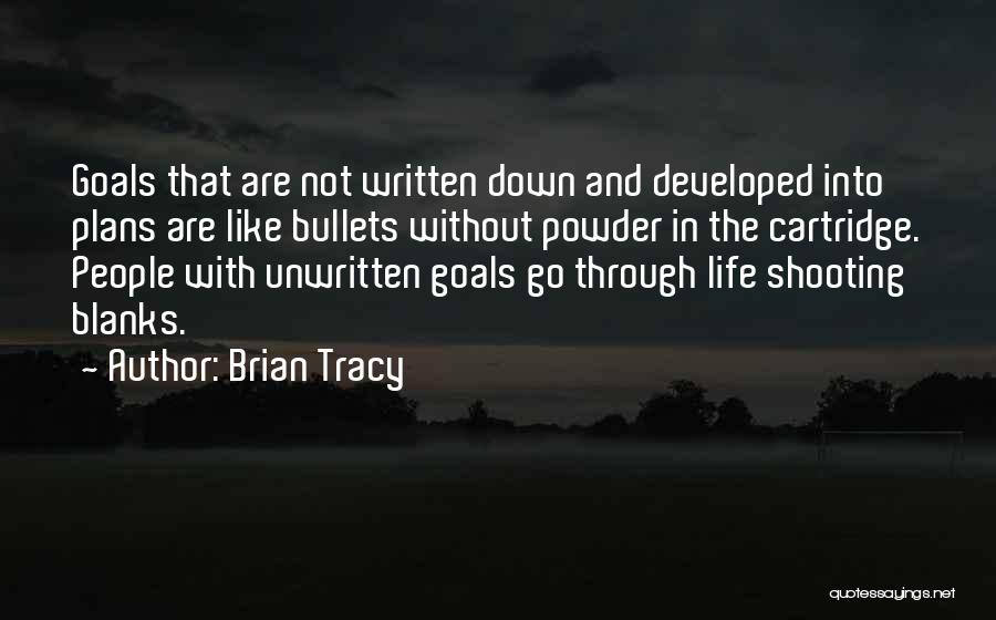 Written Goals Quotes By Brian Tracy