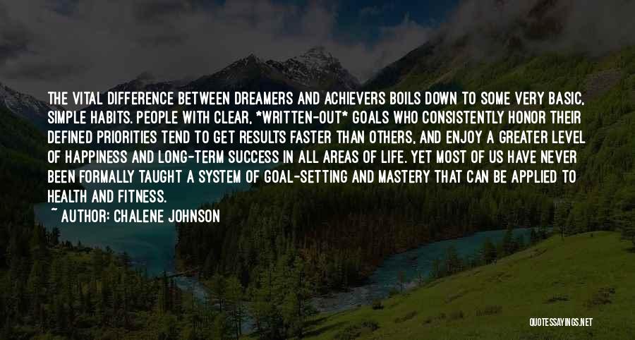 Written Goals Quotes By Chalene Johnson