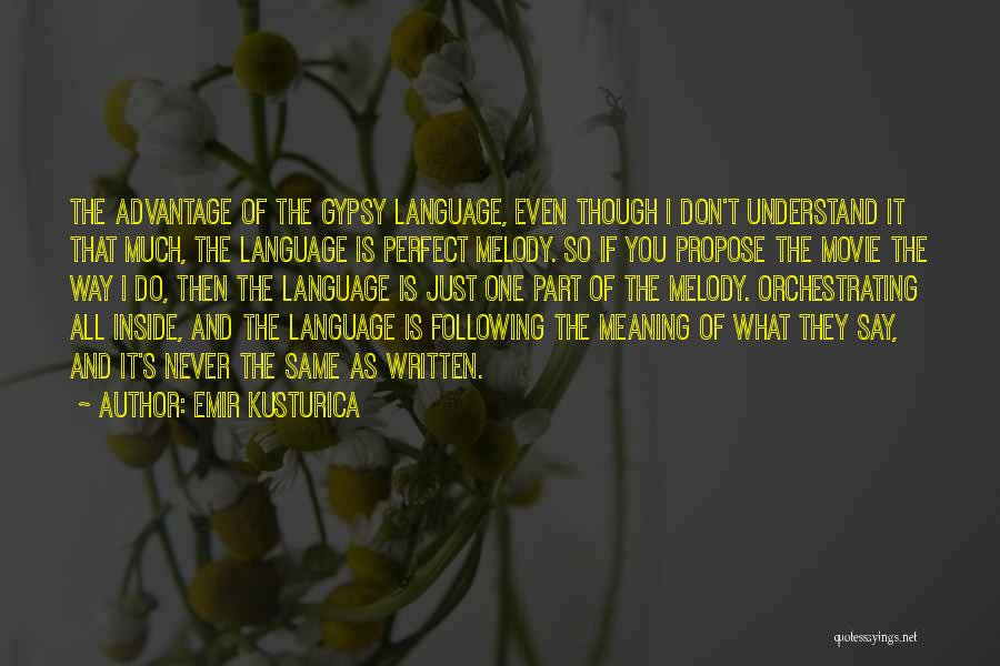 Written Language Quotes By Emir Kusturica