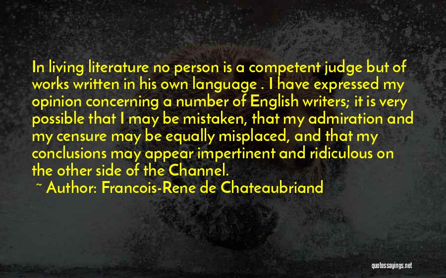 Written Language Quotes By Francois-Rene De Chateaubriand