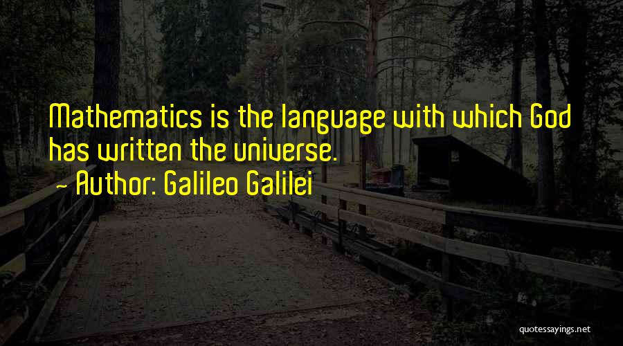 Written Language Quotes By Galileo Galilei
