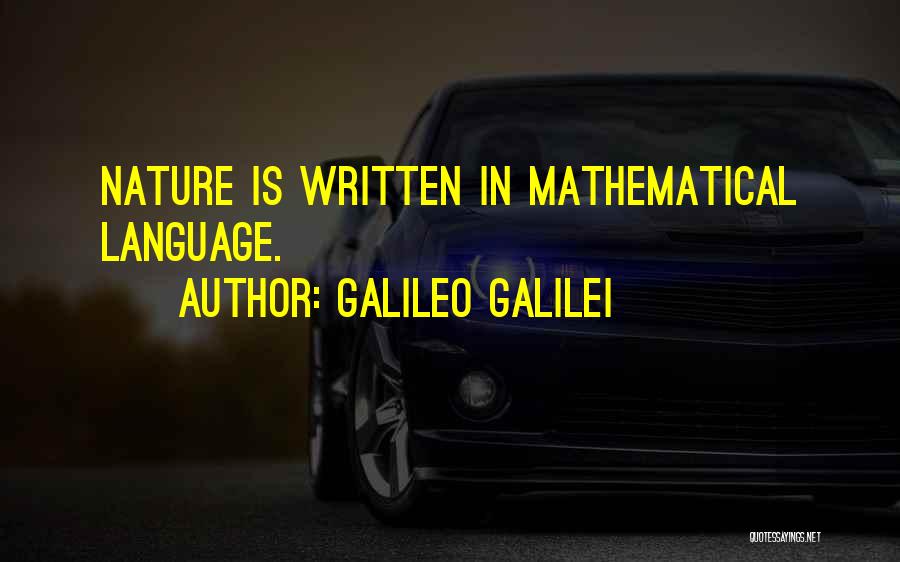 Written Language Quotes By Galileo Galilei