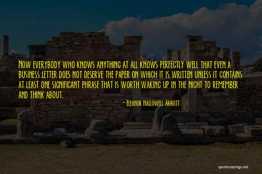 Written On Paper Quotes By Eleanor Hallowell Abbott Written On Paper Quotes By Eleanor Hallowell Abbott