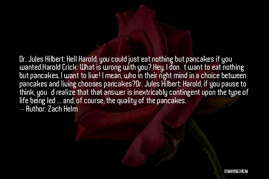 Wrong Choice Of Course Quotes By Zach Helm