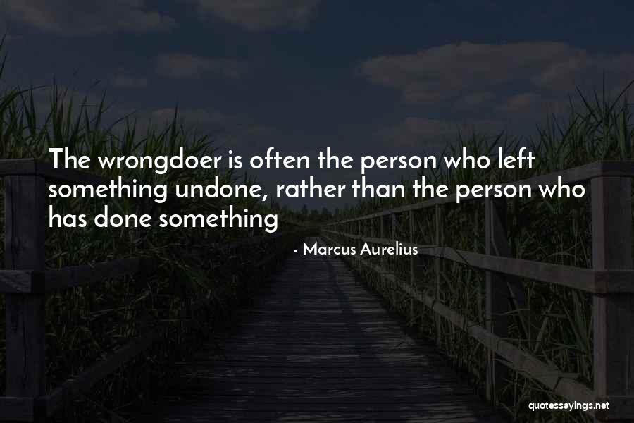 Wrongdoer Quotes By Marcus Aurelius