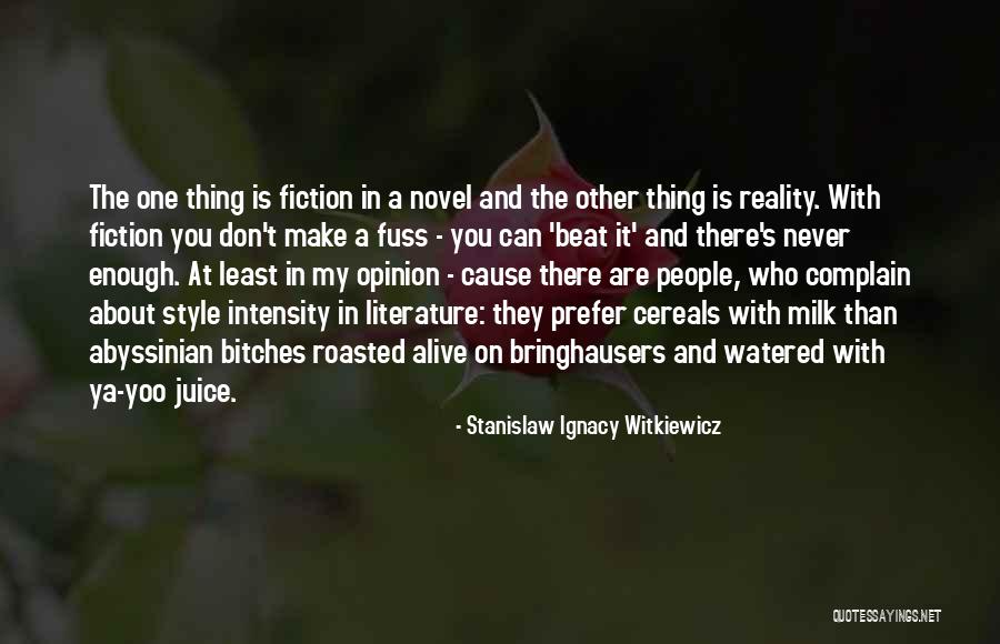 Ya Literature Quotes By Stanislaw Ignacy Witkiewicz