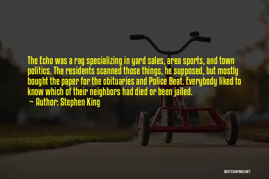 Yard Sales Quotes By Stephen King