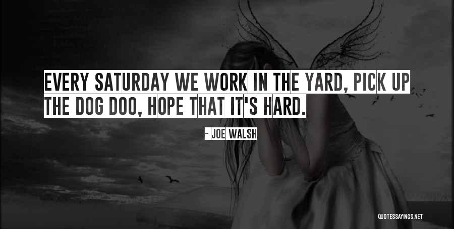 Yard Work Quotes By Joe Walsh Yard Work Quotes By Joe Walsh