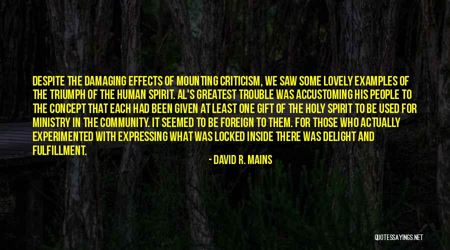 Yarman Ex Girlfriend Quotes By David R. Mains Yarman Ex Girlfriend Quotes By David R. Mains