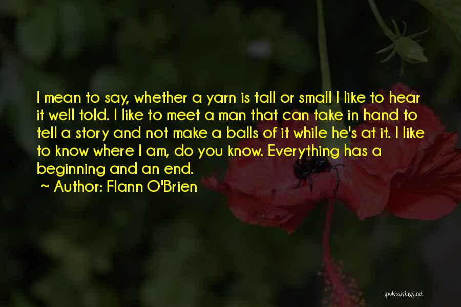 Yarn Quotes By Flann O'Brien