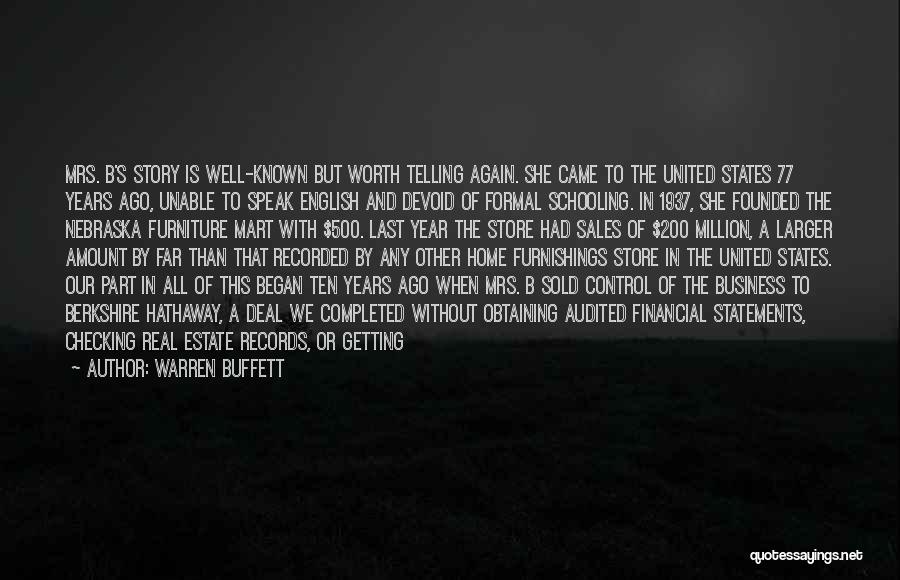 Year Ago Quotes By Warren Buffett