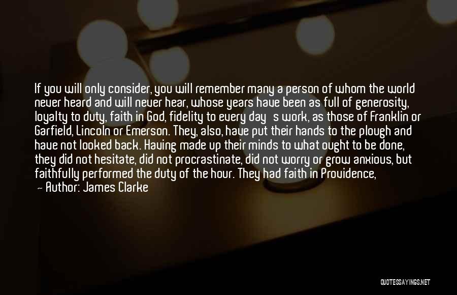 Years Of Service Quotes By James Clarke