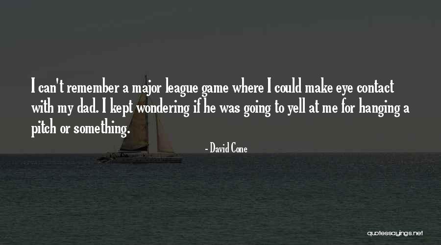 Yell At Me Quotes By David Cone