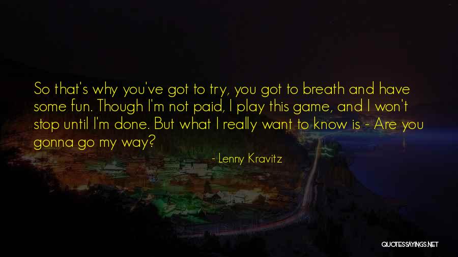 Yoshiie Minamoto Quotes By Lenny Kravitz