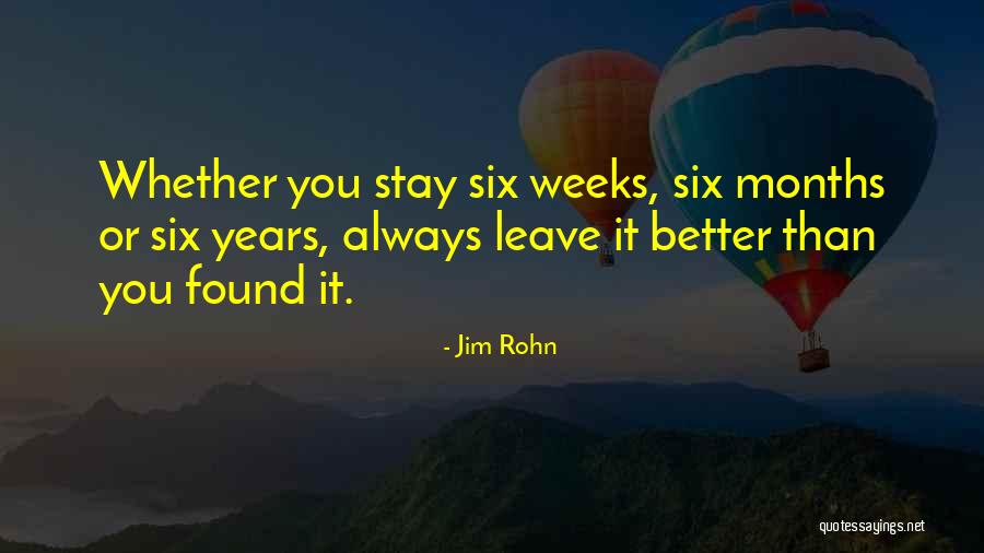 You Always Leave Quotes By Jim Rohn