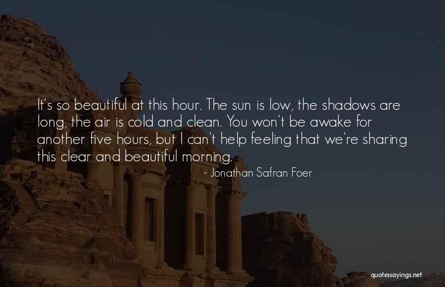 You Are Beautiful In The Morning Quotes By Jonathan Safran Foer