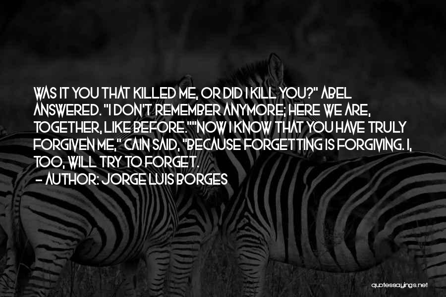 You Are Forgiven Quotes By Jorge Luis Borges