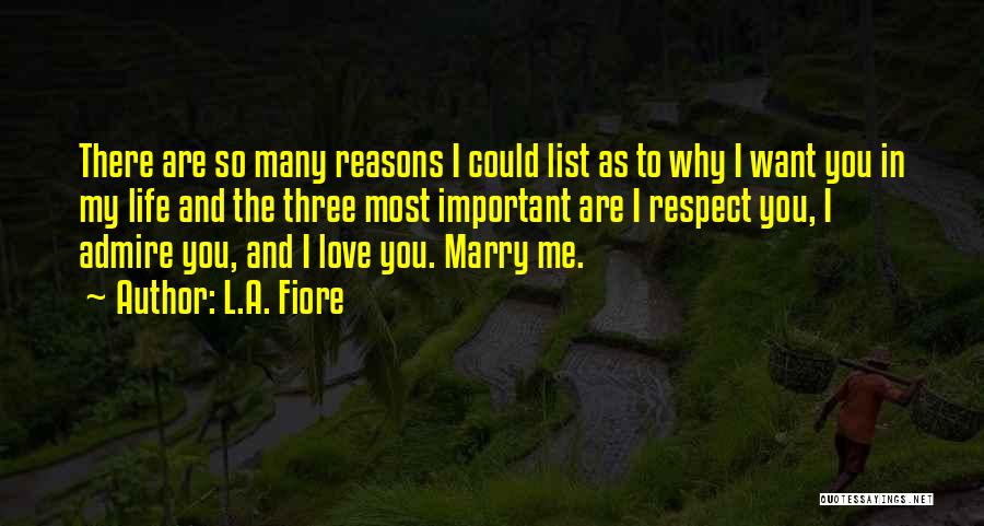 You Are Important In My Life Quotes By L.A. Fiore