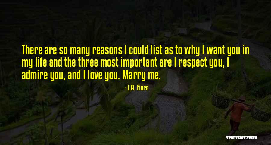 You Are Important In My Life Quotes By L.A. Fiore You Are Important In My Life Quotes By L.A. Fiore