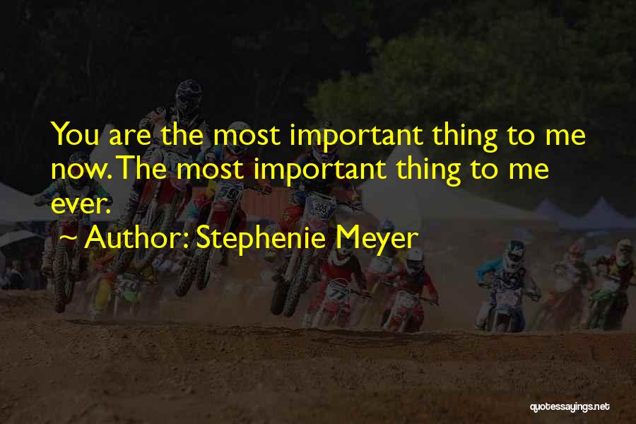 You Are Important Love Quotes By Stephenie Meyer