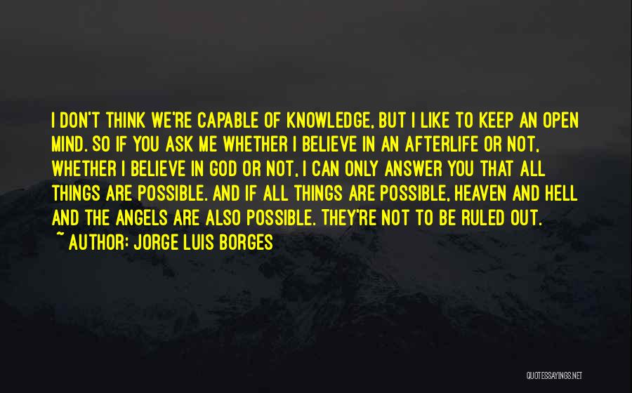 You Are Like An Angel Quotes By Jorge Luis Borges