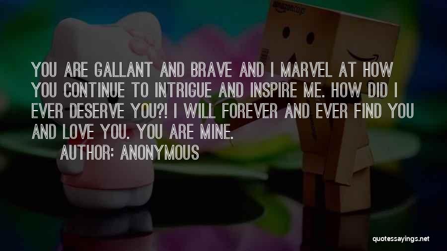 You Are Mine Forever Love Quotes By Anonymous
