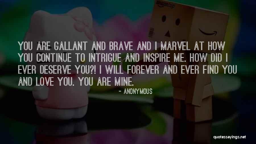 You Are Mine Forever Love Quotes By Anonymous