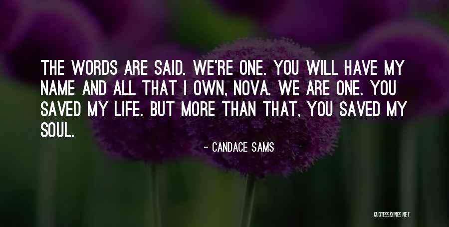 You Are My Soul Quotes By Candace Sams