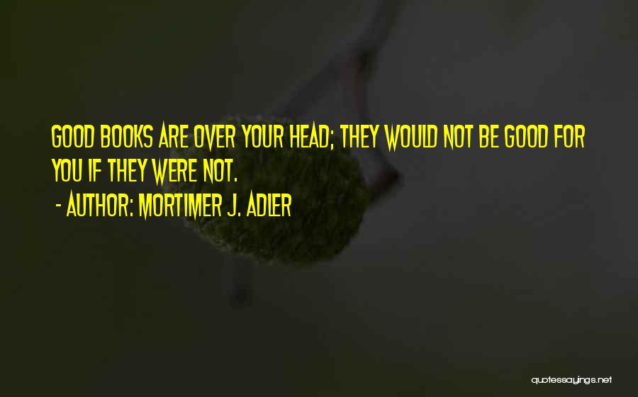 You Are Not Good Quotes By Mortimer J. Adler