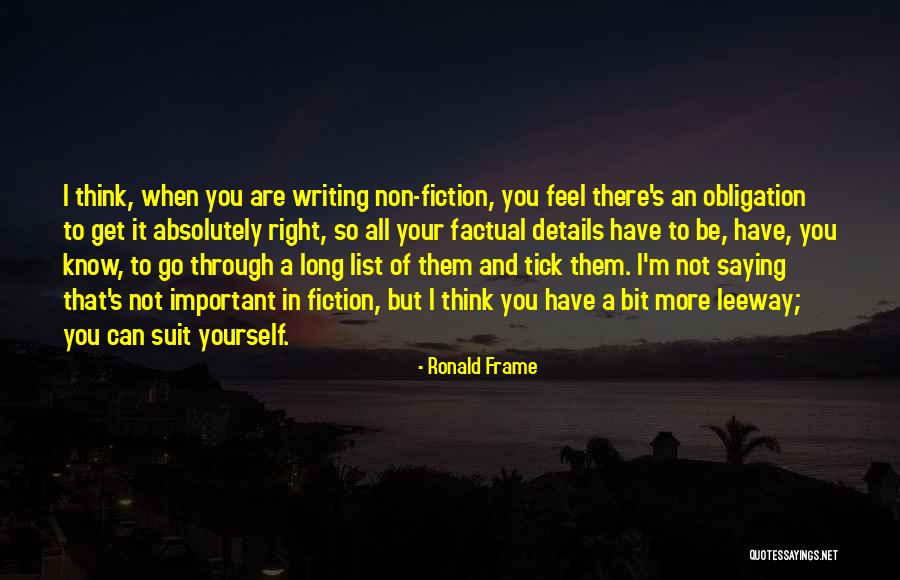 You Are Not So Important Quotes By Ronald Frame You Are Not So Important Quotes By Ronald Frame
