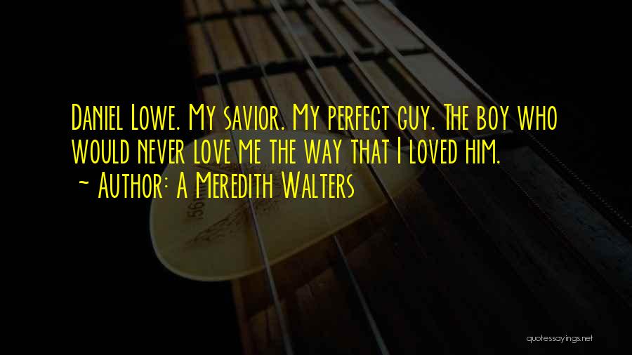 You Are The Perfect Guy For Me Quotes By A Meredith Walters