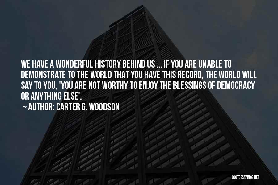 You Are Wonderful Quotes By Carter G. Woodson