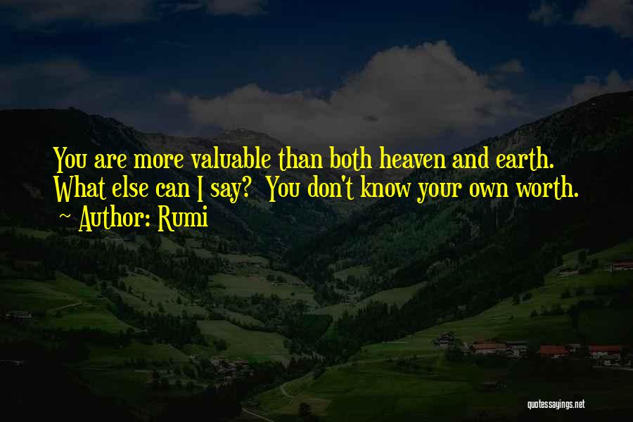 You Are Worth More Than Quotes By Rumi