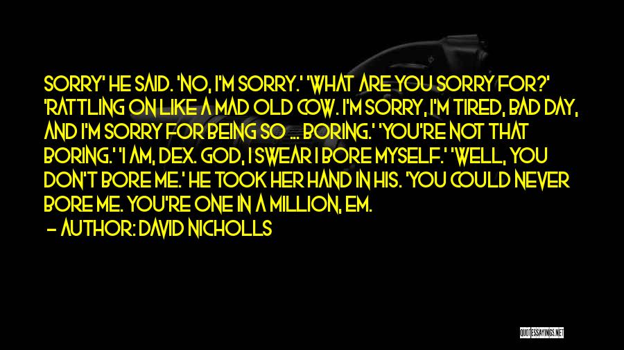 You Bore Me Quotes By David Nicholls