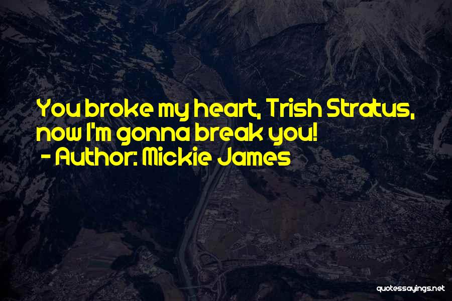 You Broke My Heart Quotes By Mickie James