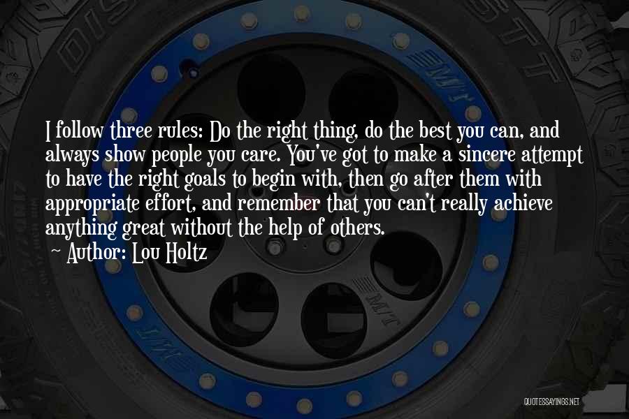 You Can Achieve Anything Quotes By Lou Holtz