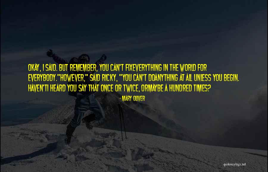 You Can Fix Everything Quotes By Mary Oliver You Can Fix Everything Quotes By Mary Oliver