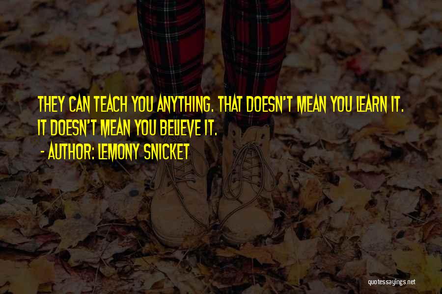 You Can Learn Anything Quotes By Lemony Snicket