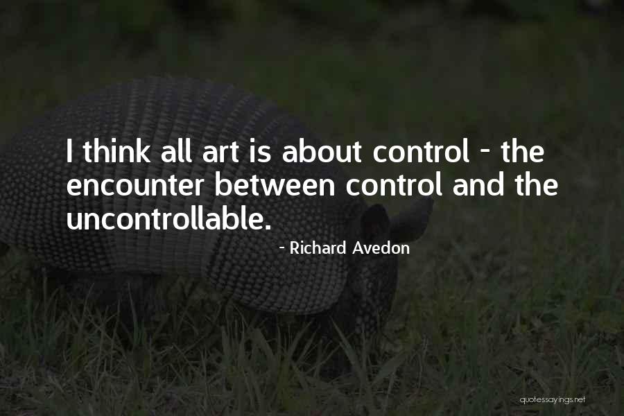 You Can't Control The Uncontrollable Quotes By Richard Avedon