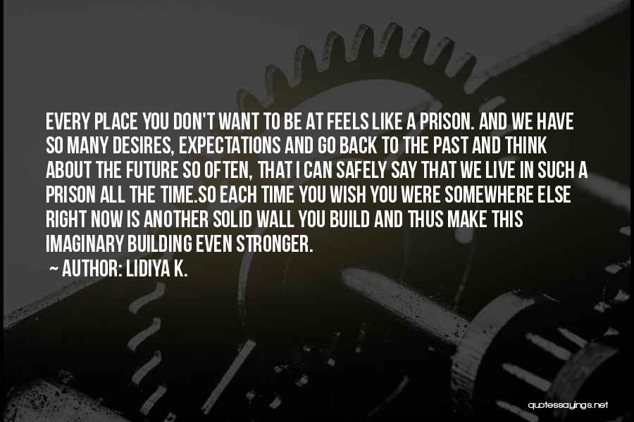 You Can't Go Back In Time Quotes By Lidiya K.