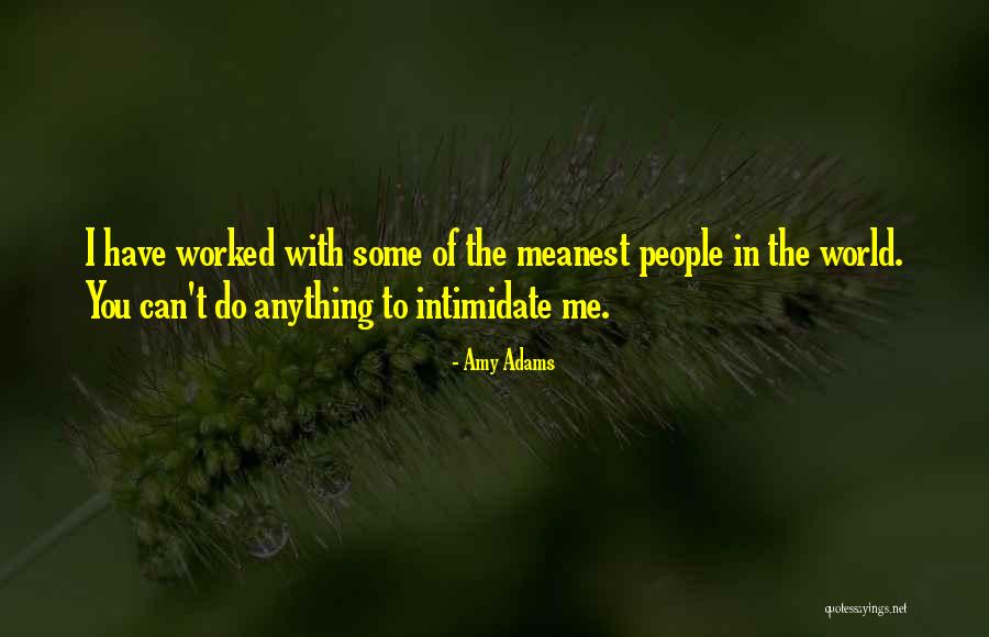 You Can't Intimidate Me Quotes By Amy Adams You Can't Intimidate Me Quotes By Amy Adams