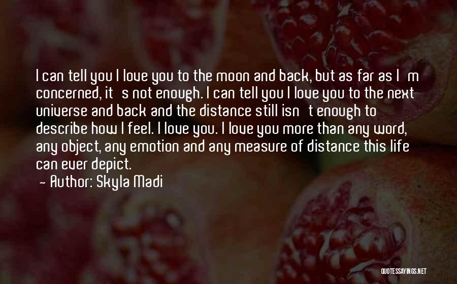 You Can't Measure Love Quotes By Skyla Madi