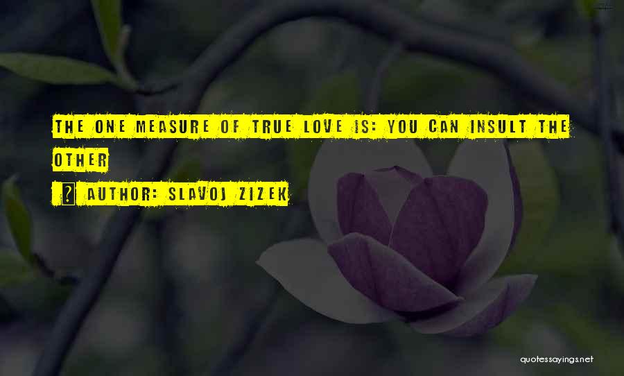 You Can't Measure Love Quotes By Slavoj Zizek