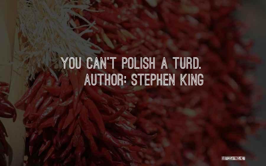 You Can't Polish A Turd Quotes By Stephen King