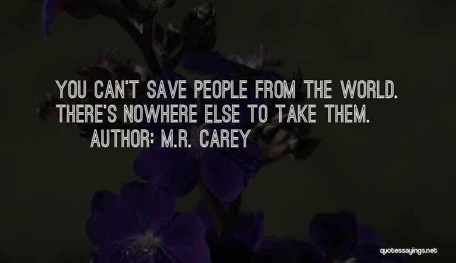 You Can't Save The World Quotes By M.R. Carey