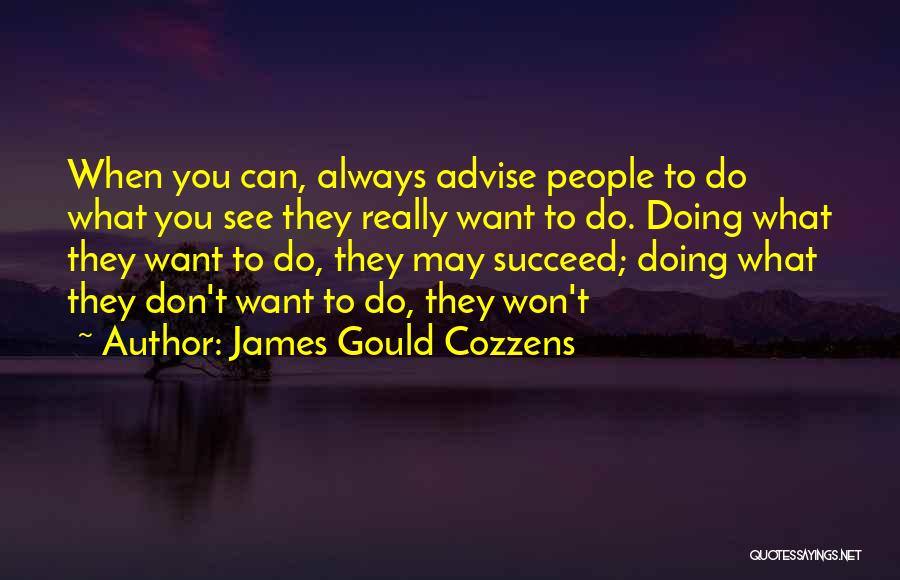 You Can't Succeed Quotes By James Gould Cozzens