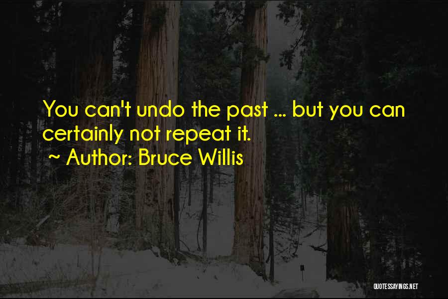 You Can't Undo The Past Quotes By Bruce Willis